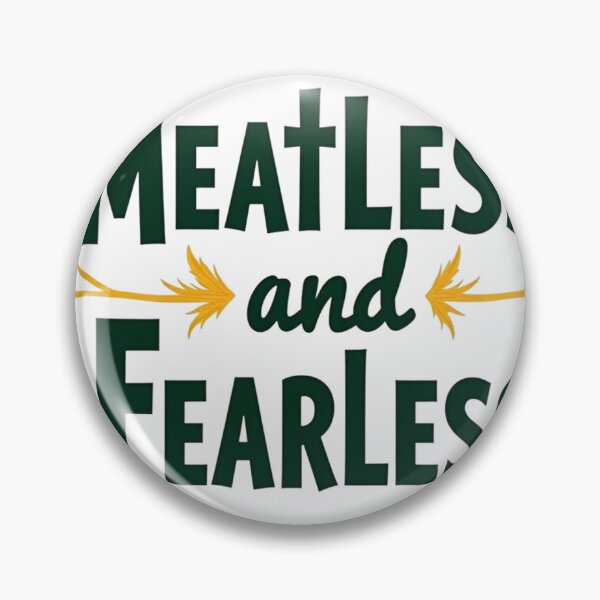 Item preview, Meatless and Fearless Typography Art designed and sold by veganeats.