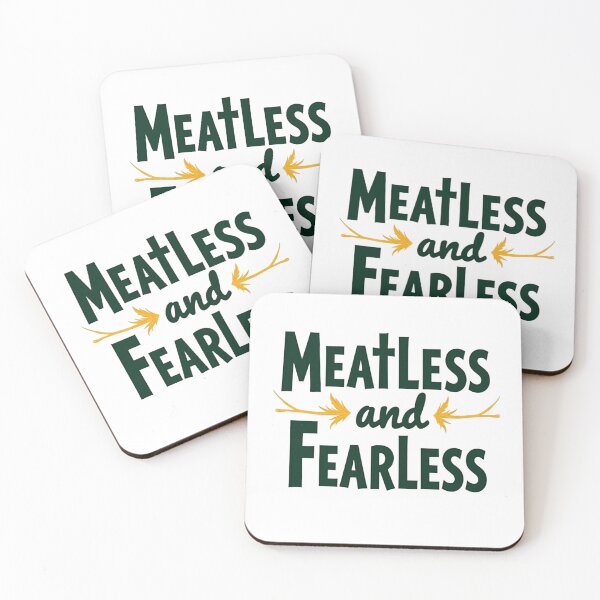 Item preview, Meatless and Fearless Typography Art designed and sold by veganeats.