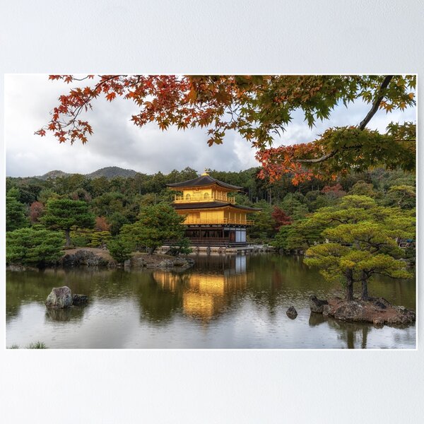 Item preview, Kinkakuji golden pavilion during autumn designed and sold by aaronchoi.