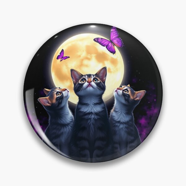 Item preview, Moonlight Three Cats Cosmic Kittens Space Adventure designed and sold by svarupa.