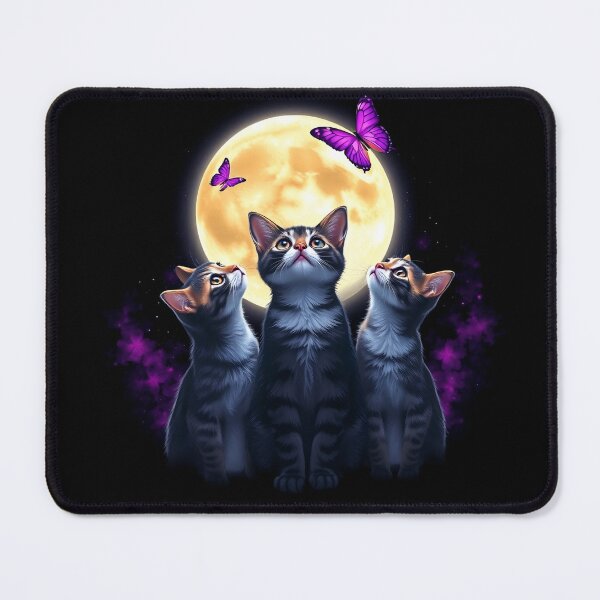 Item preview, Moonlight Three Cats Cosmic Kittens Space Adventure designed and sold by svarupa.