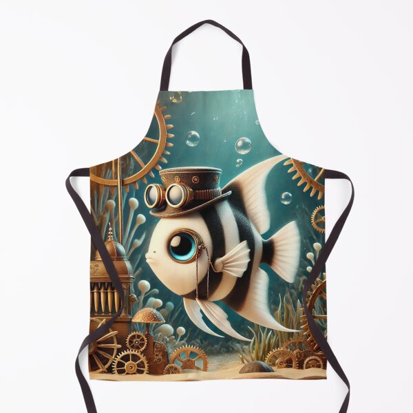Item preview, Steampunk Masked Angelfish designed and sold by Sillytoe.