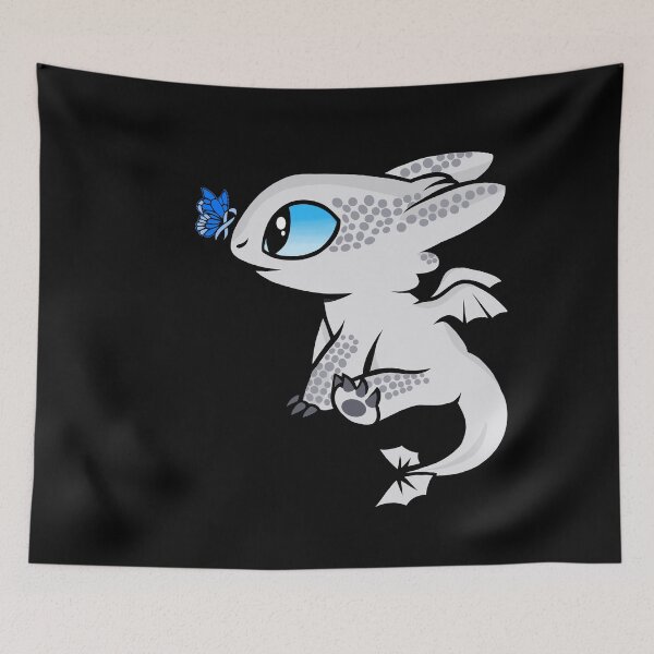 Item preview, White Dragon Awareness Ribbon Butterfly (Blue) designed and sold by CaitlynConnor.