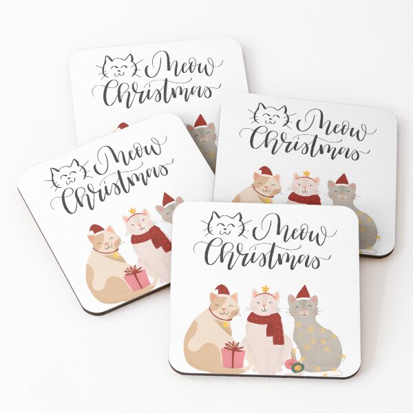 Item preview, Merry Christmas and Cats designed and sold by Catword.