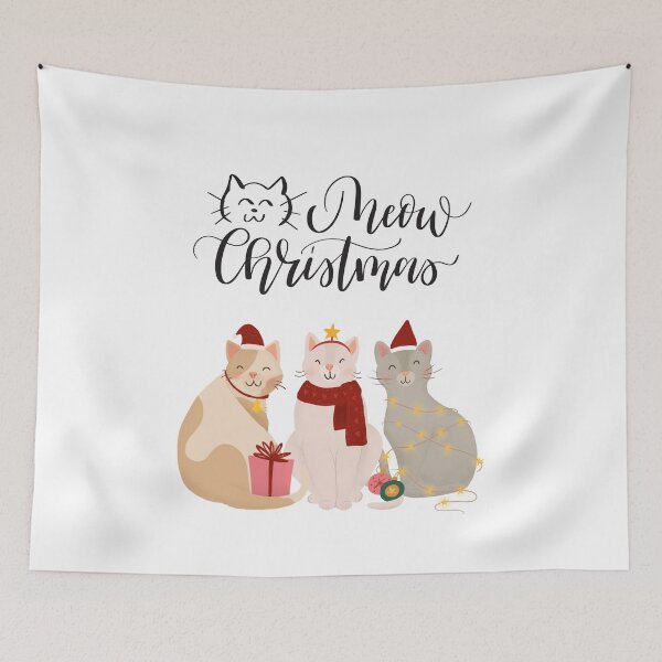 Item preview, Merry Christmas and Cats designed and sold by Catword.