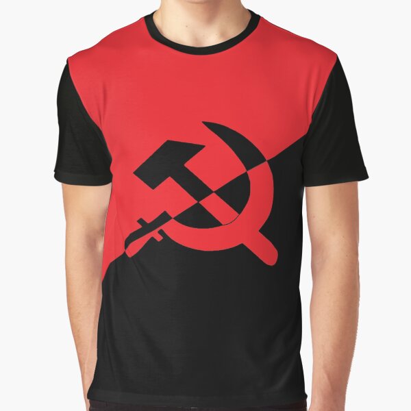 Anarcho-Communism Flag Graphic T-Shirt