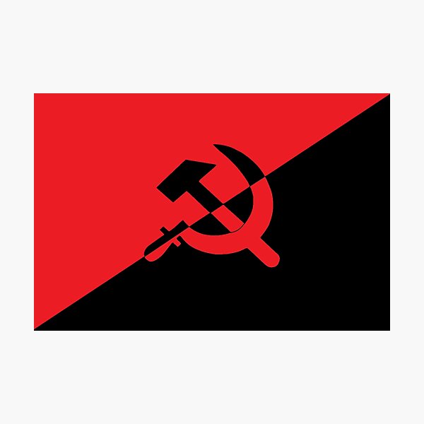 Anarcho-Communism Flag Photographic Print