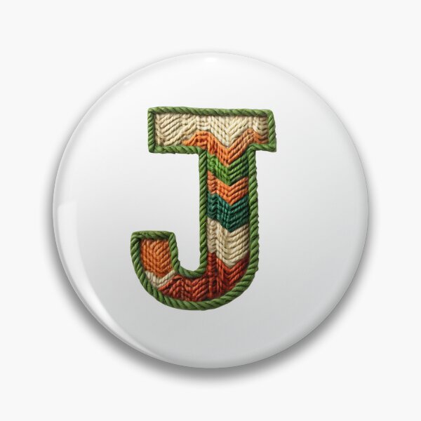 Item preview, J monogram waffle stitch designed and sold by Monascreativeempire.