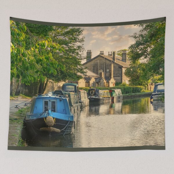 Item preview, Evening on Skipton Canal designed and sold by Alisonchambers2.