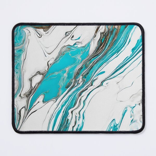 Item preview, Liquid Marble in White-Turquoise Palette 3 designed and sold by Tom-Johnson.