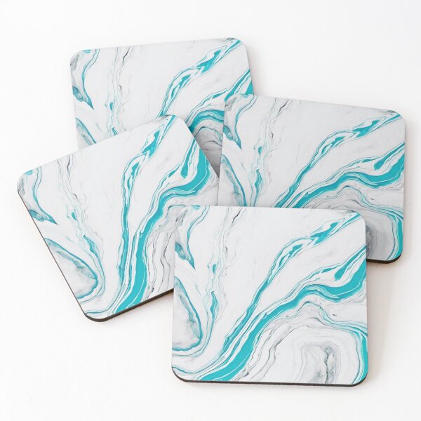 Item preview, Liquid Marble in White-Turquoise Palette 4 designed and sold by Tom-Johnson.