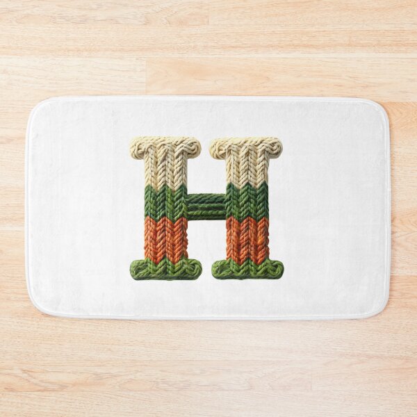 Item preview, H monogram waffle stitch designed and sold by Monascreativeempire.