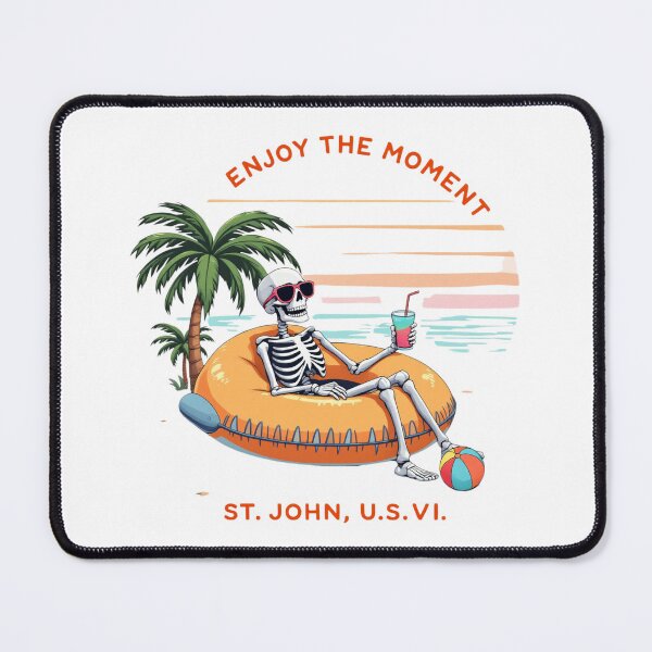 Item preview, St. John U.S.V.I. US Virgin Island Enjoy the Moment Tropical Skeleton Vacation designed and sold by Adrian Kane.