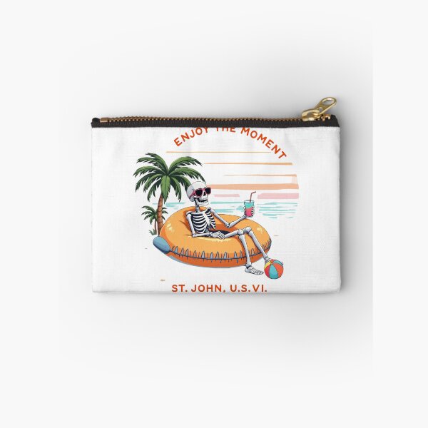 Item preview, St. John U.S.V.I. US Virgin Island Enjoy the Moment Tropical Skeleton Vacation designed and sold by Adrian Kane.