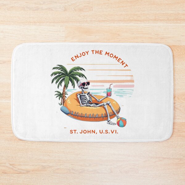 Item preview, St. John U.S.V.I. US Virgin Island Enjoy the Moment Tropical Skeleton Vacation designed and sold by Adrian Kane.