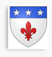 French France Coat of Arms 1477 Blason de la ville de Beaulieu lès Loches Canvas Print