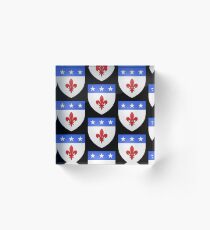 French France Coat of Arms 1477 Blason de la ville de Beaulieu lès Loches Acrylic Block