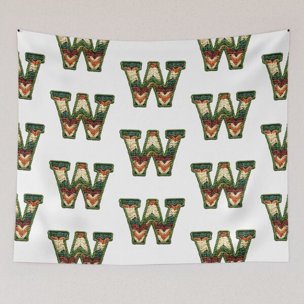 Item preview, W monogram waffle stitch designed and sold by Monascreativeempire.