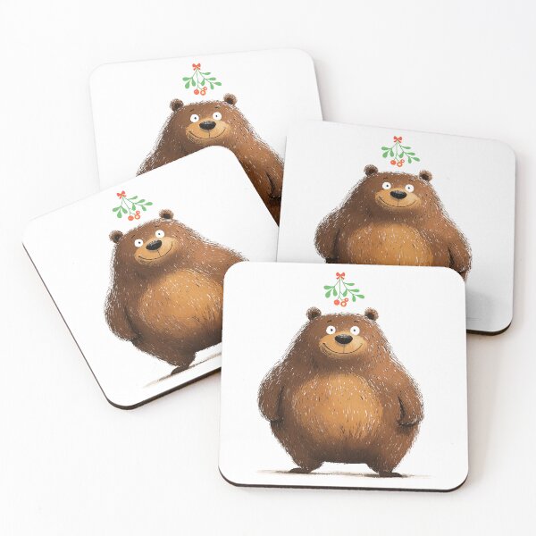 Item preview, Cute bear under the mistletoe designed and sold by Baart72.