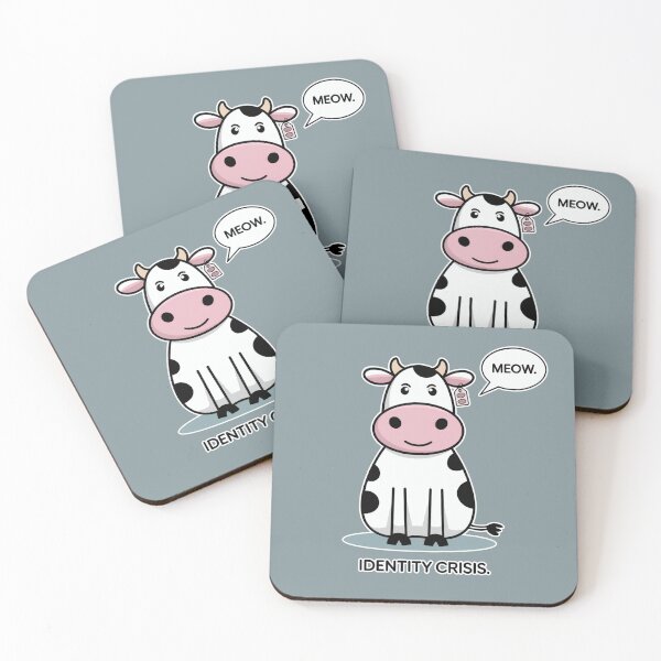 Item preview, Identity Crisis Cow Saying Meow designed and sold by Dream-Fab.