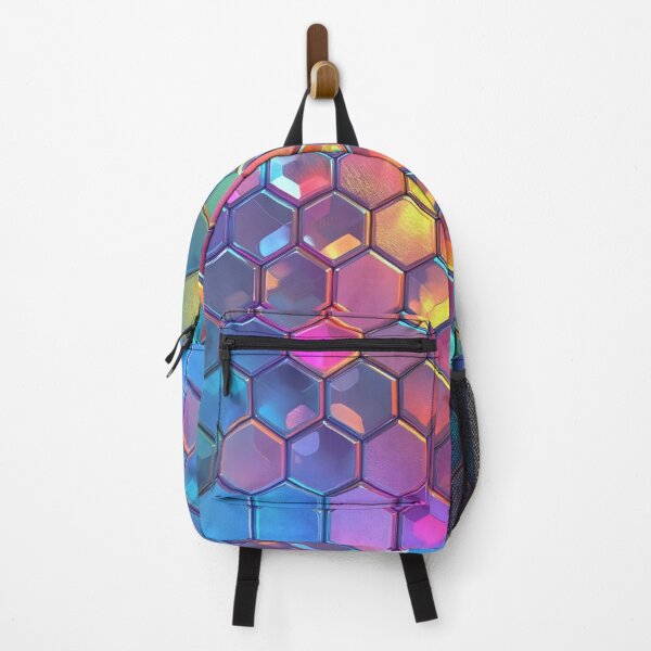 Item preview, Crystal Bohemian Honeycomb Cubes - Rainbow Hexagon Pattern designed and sold by GrinGalore.