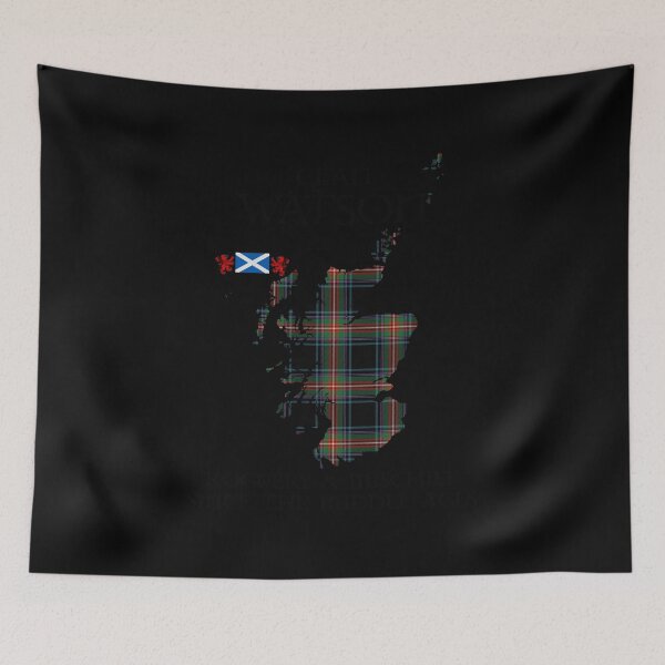Item preview, Clan Watson tartan Scotland map Saltire flag and lion rampant scottish designed and sold by Clan1093.