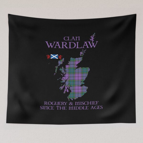 Item preview, Clan Wardlaw tartan Scotland map Saltire flag and lion rampant scottish designed and sold by Clan1093.