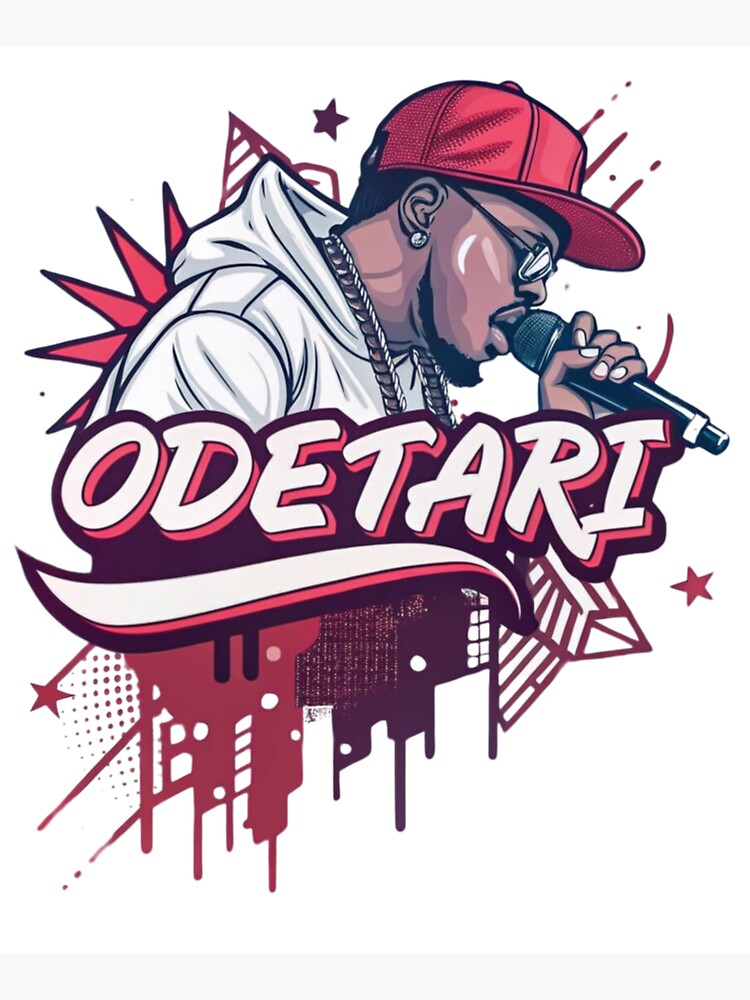 Odetari Inspired Aesthetic Design, Hip Hop Rap Trendy Art for