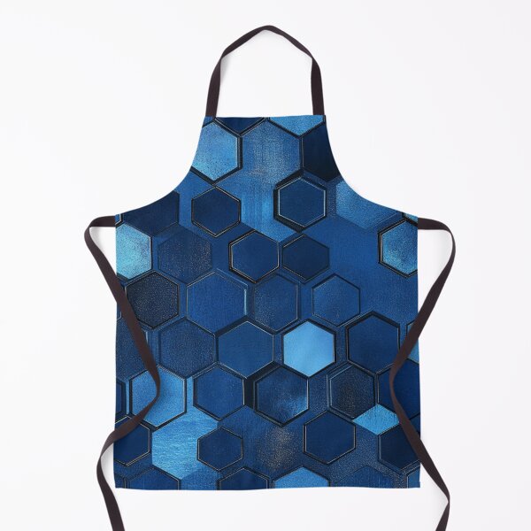 Item preview, Matte Deep Blue Hexagon Honeycomb Pattern designed and sold by GrinGalore.