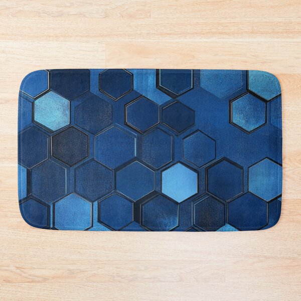 Item preview, Matte Deep Blue Hexagon Honeycomb Pattern designed and sold by GrinGalore.