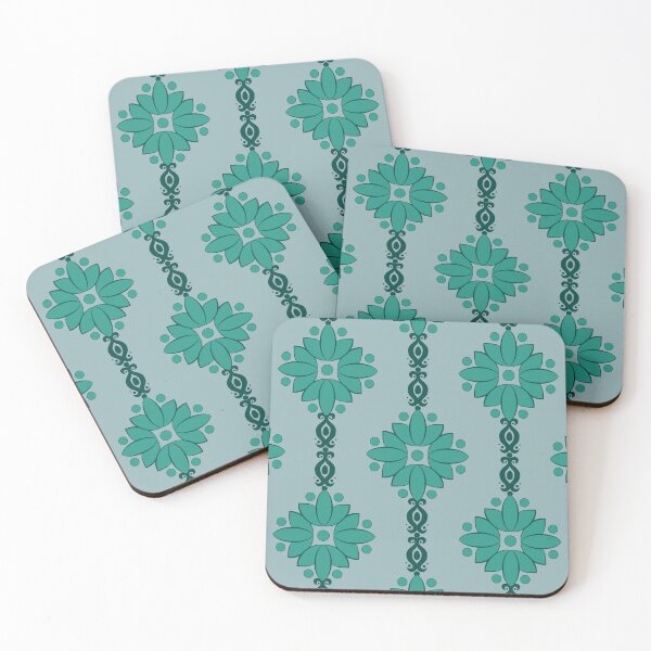 Item preview, Victorian Stripe Floral - Blue designed and sold by Rastea.