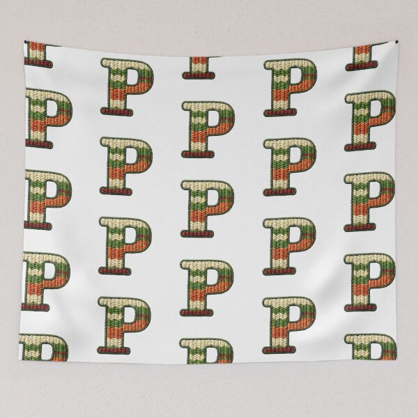 Item preview, P monogram waffle stitch designed and sold by Monascreativeempire.