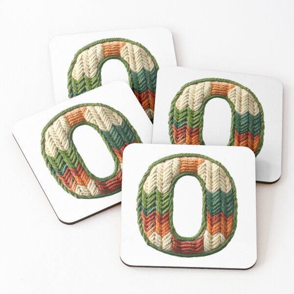 Item preview, O monogram waffle stitch designed and sold by Monascreativeempire.