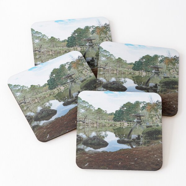 Item preview, Japanese park, lantern and pond designed and sold by Evasionrebelle.