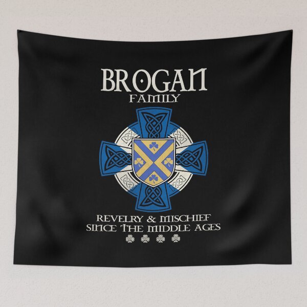 Item preview, Brogan Family badge Scotland surname celtic cross Scottish family crest vintage designed and sold by 9X FR.