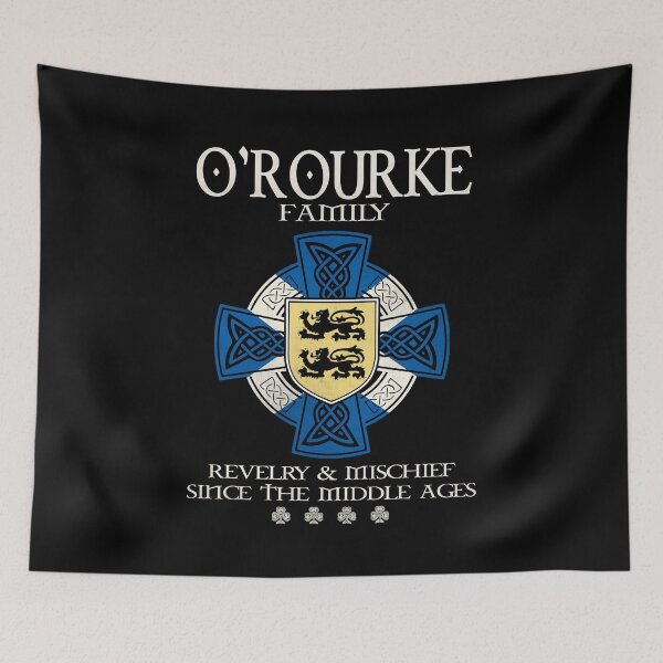 Item preview, O'Rourke Family badge Scotland surname celtic cross Scottish family crest vintage designed and sold by 9X FR.