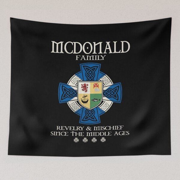 Item preview, McDonald Family badge Scotland surname celtic cross Scottish family crest vintage designed and sold by 9X FR.