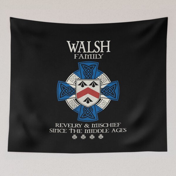 Item preview, Walsh Family badge Scotland surname celtic cross Scottish family crest vintage designed and sold by 9X FR.
