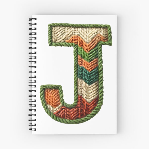 Item preview, J monogram waffle stitch designed and sold by Monascreativeempire.
