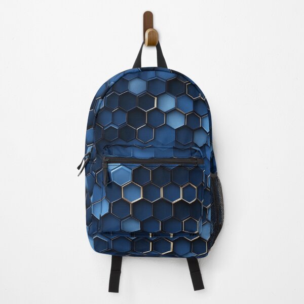 Item preview, Deep Blue Honeycomb Hexagon Gold Seamless Pattern designed and sold by GrinGalore.