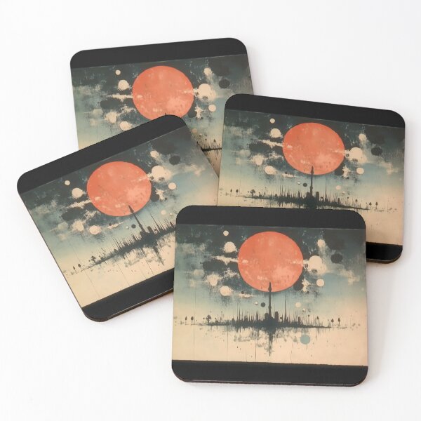 Item preview, Red Sun Over A Dreamlike Skyline designed and sold by landletsy.