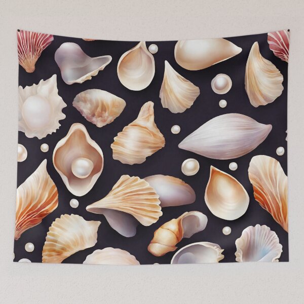 Item preview, Pearl-studded Seashell Patterns 6 designed and sold by Tom-Johnson.