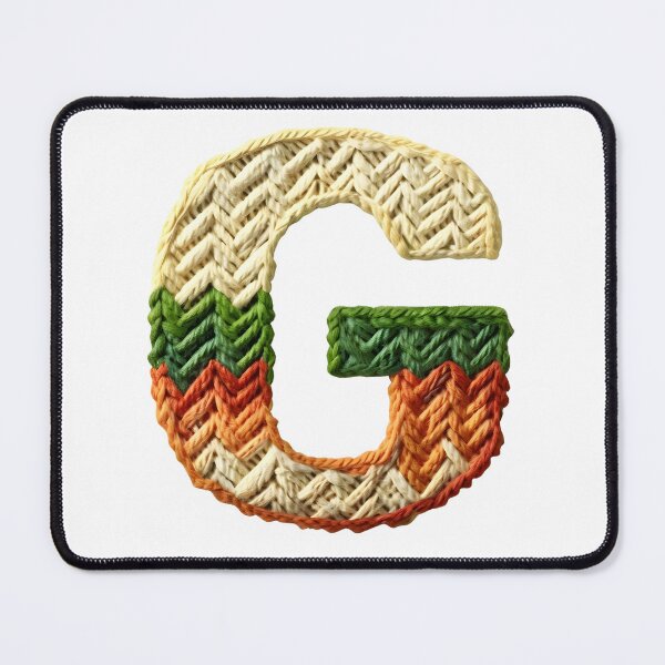 Item preview, G monogram waffle stitch designed and sold by Monascreativeempire.