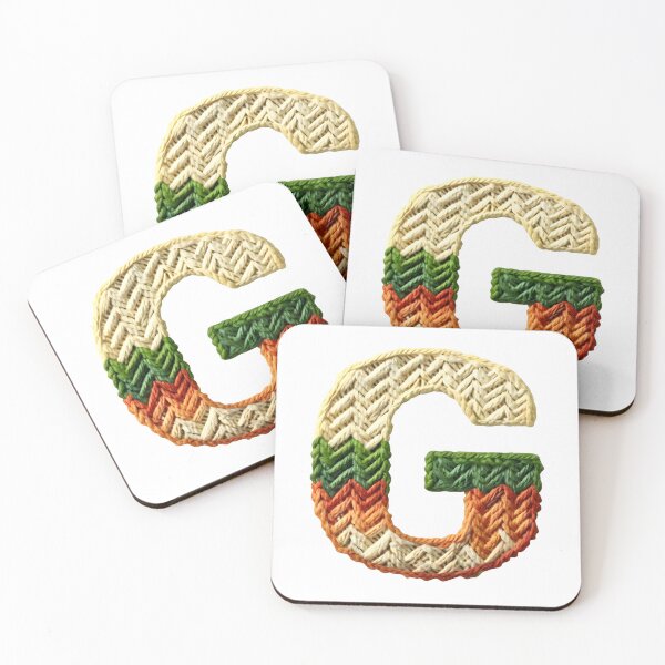 Item preview, G monogram waffle stitch designed and sold by Monascreativeempire.