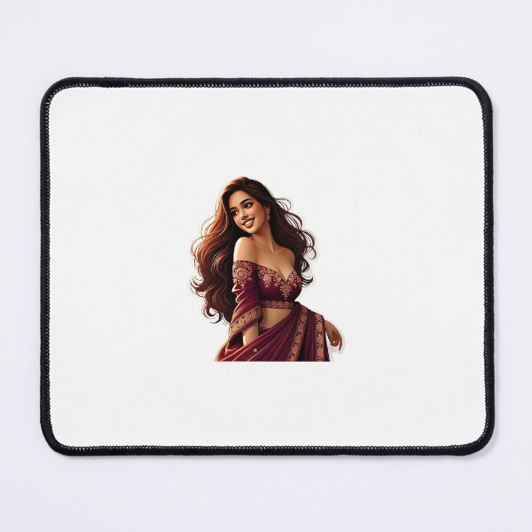 Item preview, Indian woman wearing an elegant maroon saree designed and sold by Chase12921.