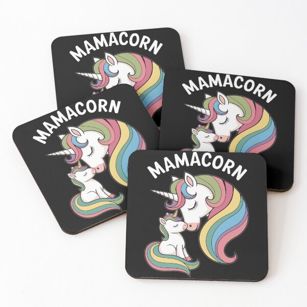 Item preview, Adorable Unicorn Mother And Baby Illustration designed and sold by InsanseCreation.
