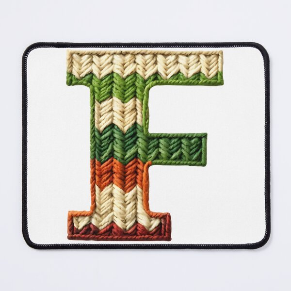 Item preview, F monogram waffle stitch designed and sold by Monascreativeempire.