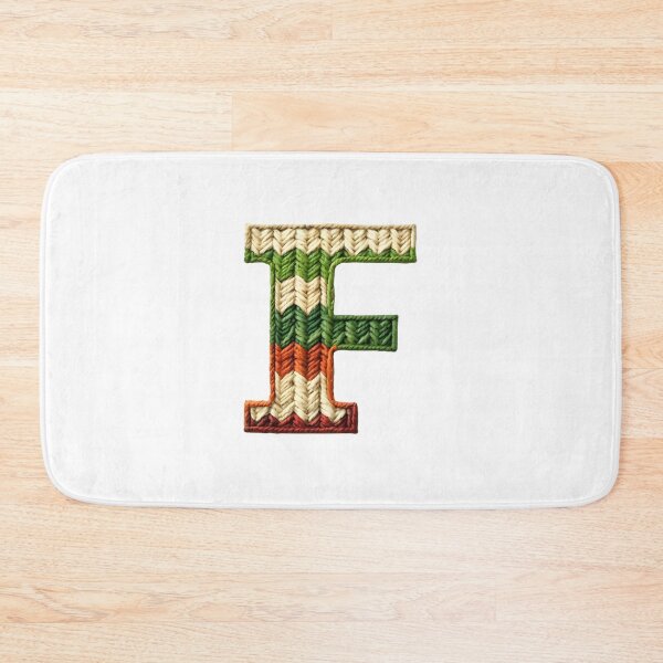 Item preview, F monogram waffle stitch designed and sold by Monascreativeempire.
