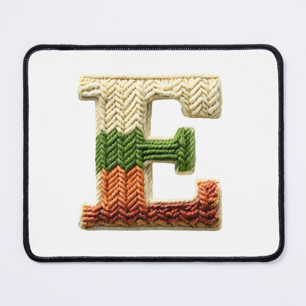 Item preview, E monogram waffle stitch designed and sold by Monascreativeempire.