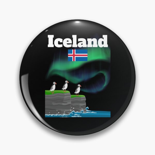 Item preview, Iceland souvenir Aurora Borealis Puffin Colony polar lights Iceland winter designed and sold by Artstastic.